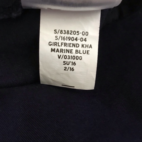 GAP Girlfriend Khaki Pants 12 Marine Blue - Picture 8 of 12
